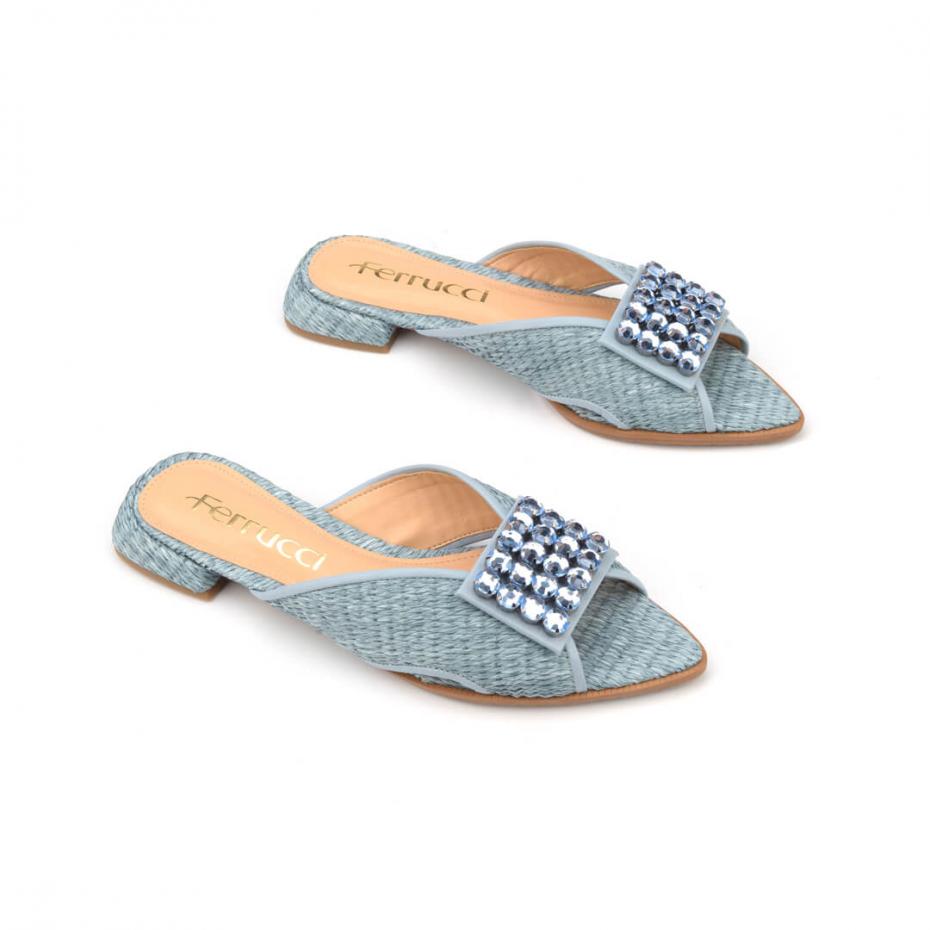 FLAT BICO FOLHA RAFIA