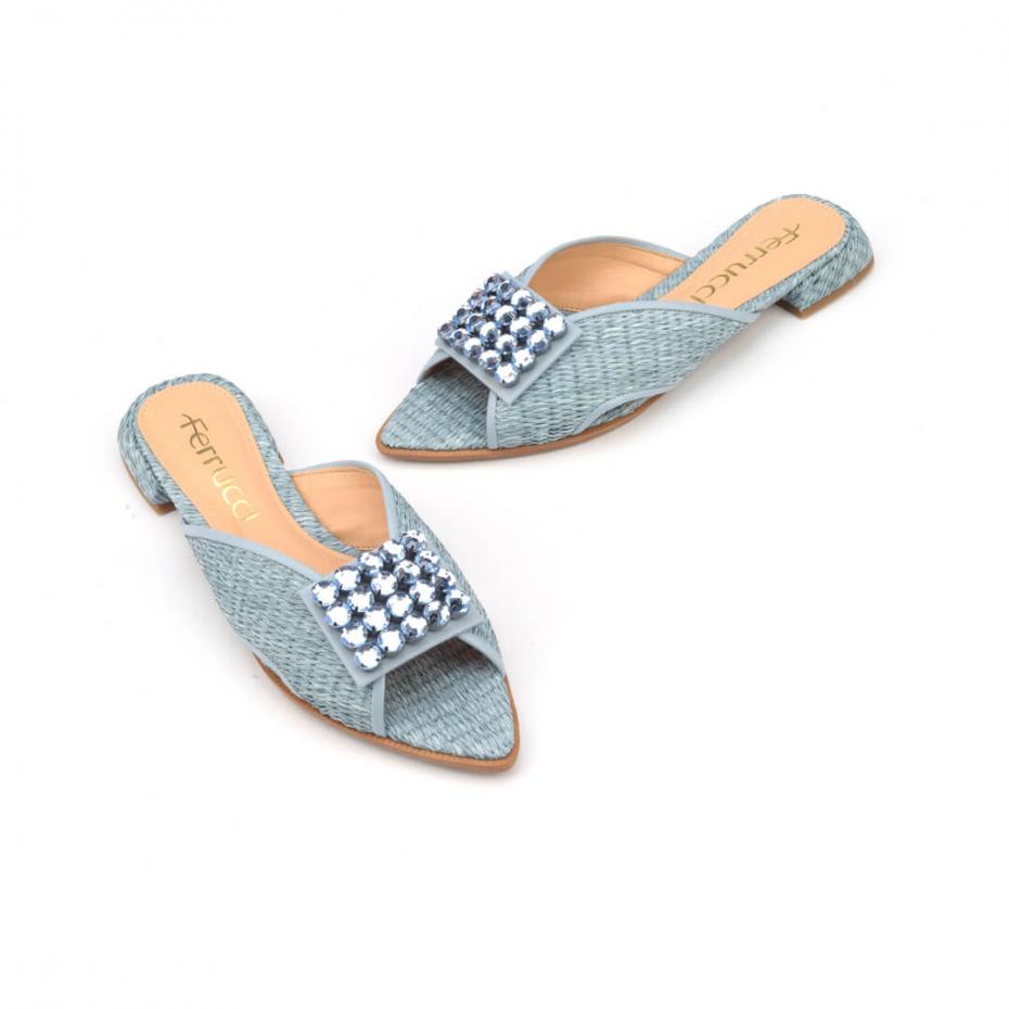 FLAT BICO FOLHA RAFIA