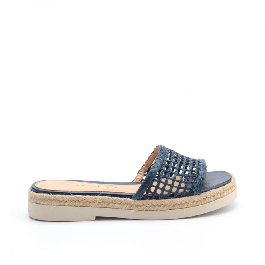 SPADRILLE FLATFORM TELA RAFIA
