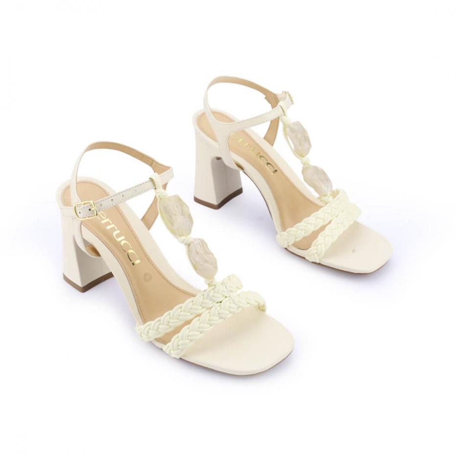 SANDÁLIA TRANÇAS E PEDRAS