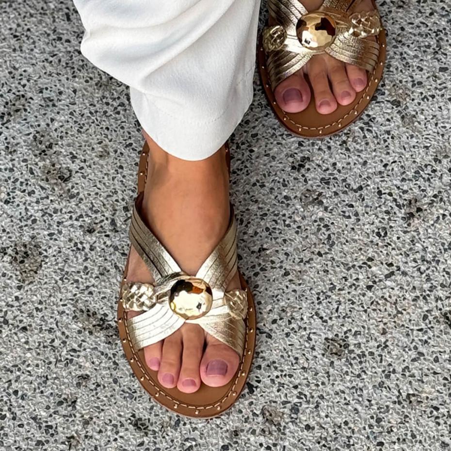 RASTEIRA SLIDE TRANÇADA METAL MARTELADO