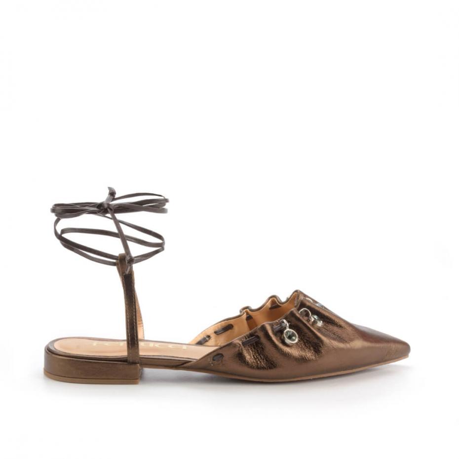 FLAT BICO FINO LACE UP CRISTAIS