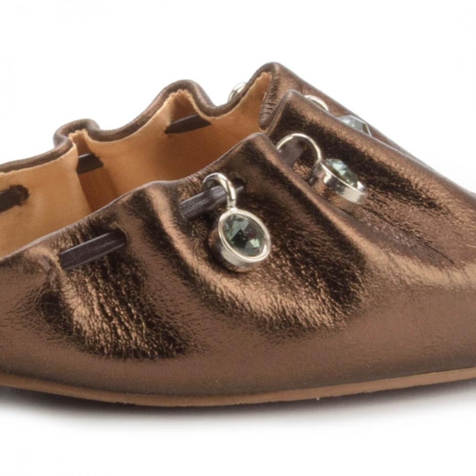 FLAT BICO FINO LACE UP CRISTAIS