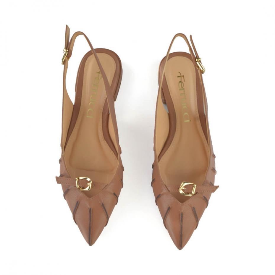 SAPATILHA SLINGBACK BICO FINO RECORTES