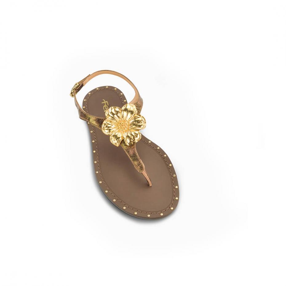 SANDÁLIA RASTEIRA FLOR METAL