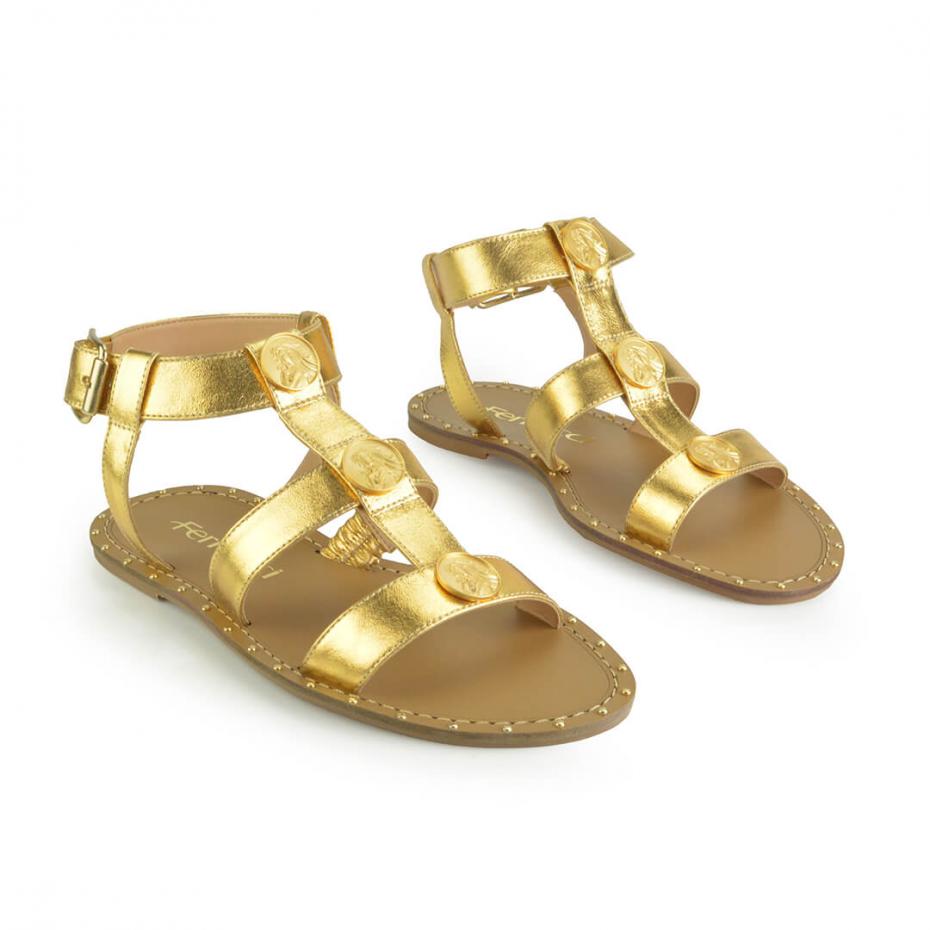 SANDÁLIA RASTEIRA MEDALHAS