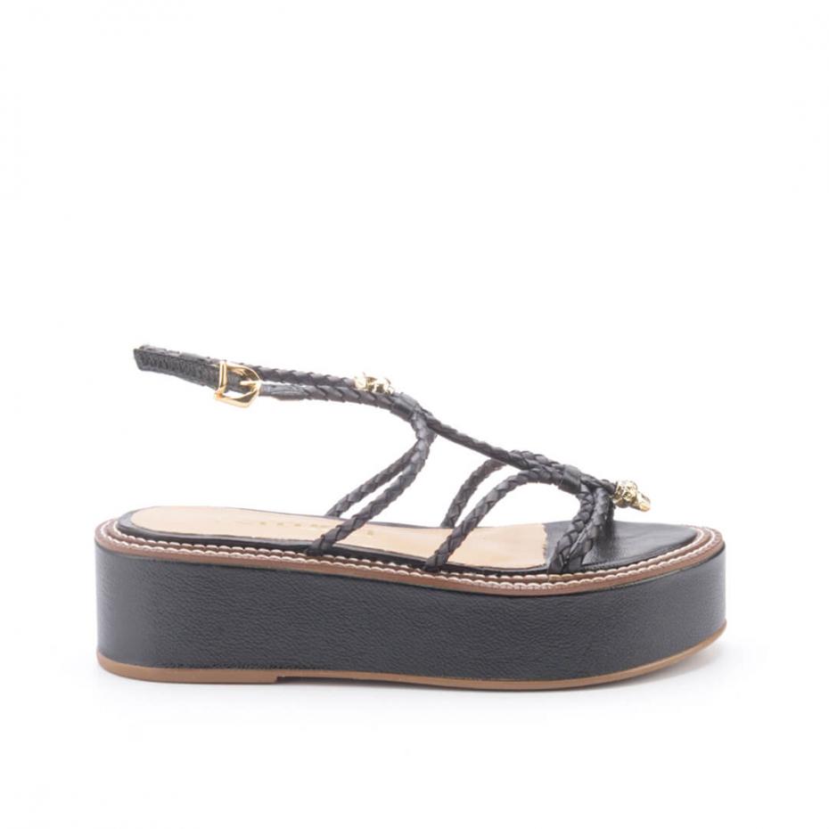 SANDÁLIA FLATFORM TIRAS TRANÇADAS