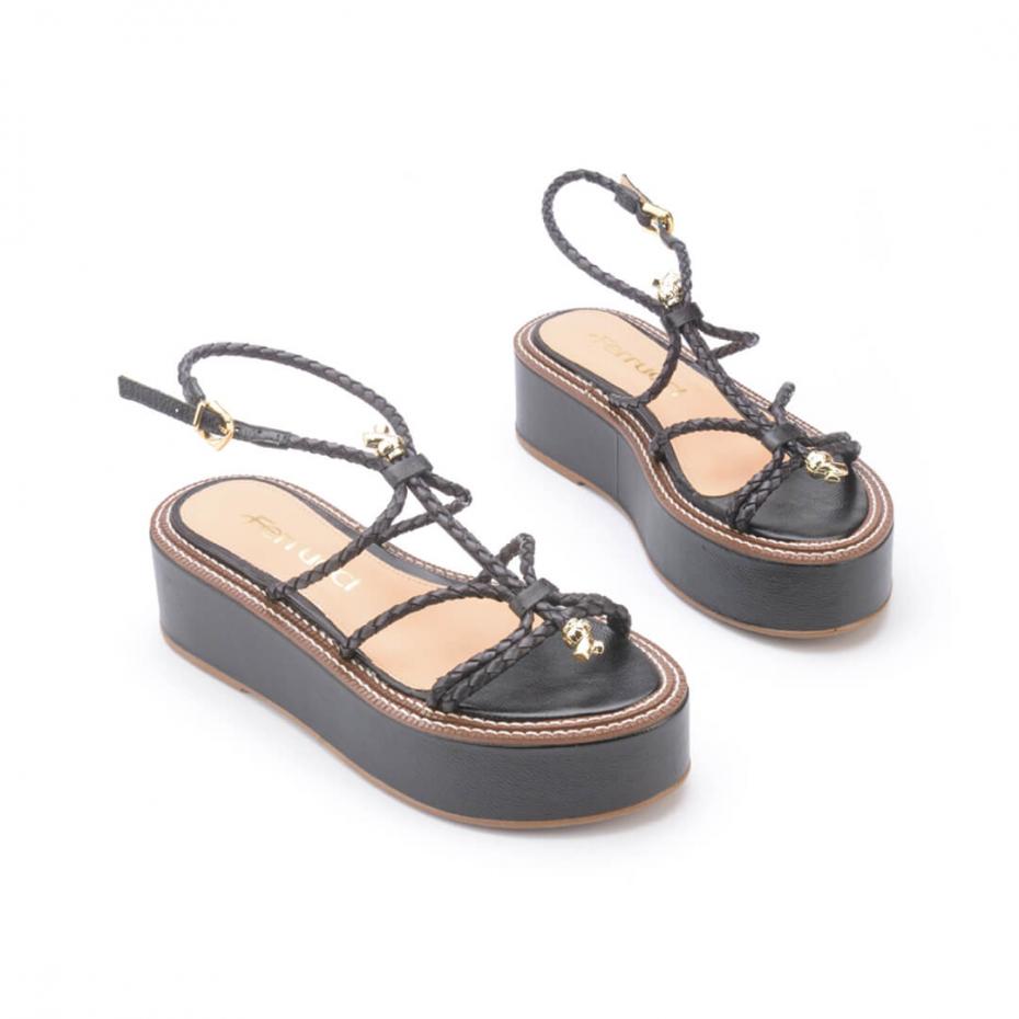 SANDÁLIA FLATFORM TIRAS TRANÇADAS