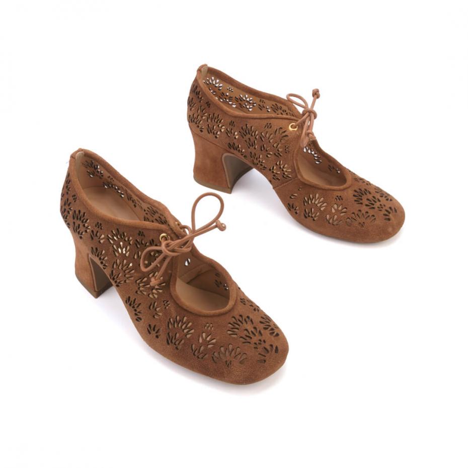 SAPATO CAMURÇA VAZADO FLORATTA