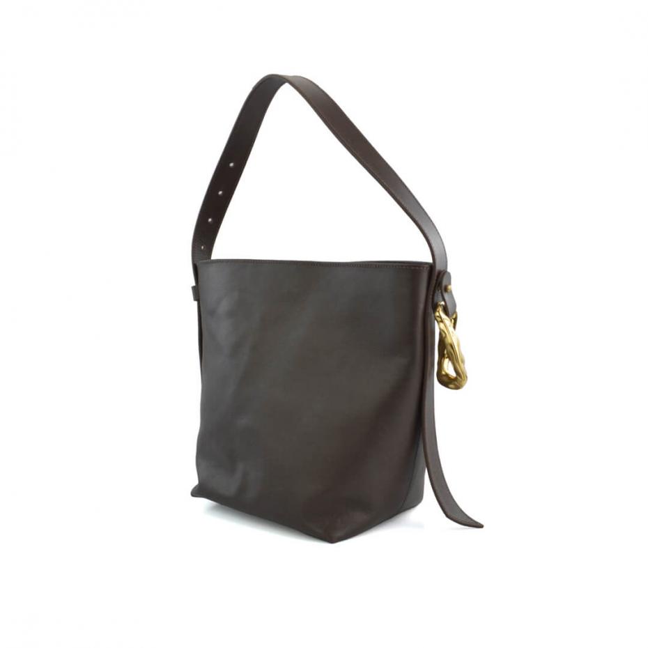 BOLSA FORMA COURO METAL