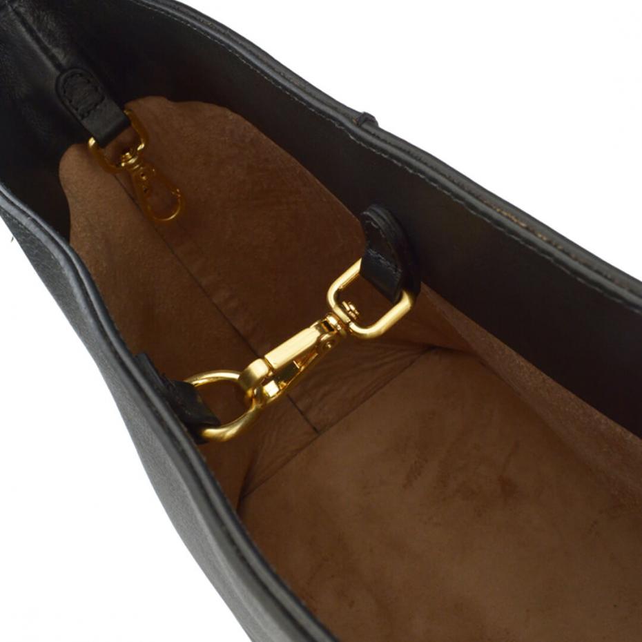 BOLSA FORMA COURO METAL