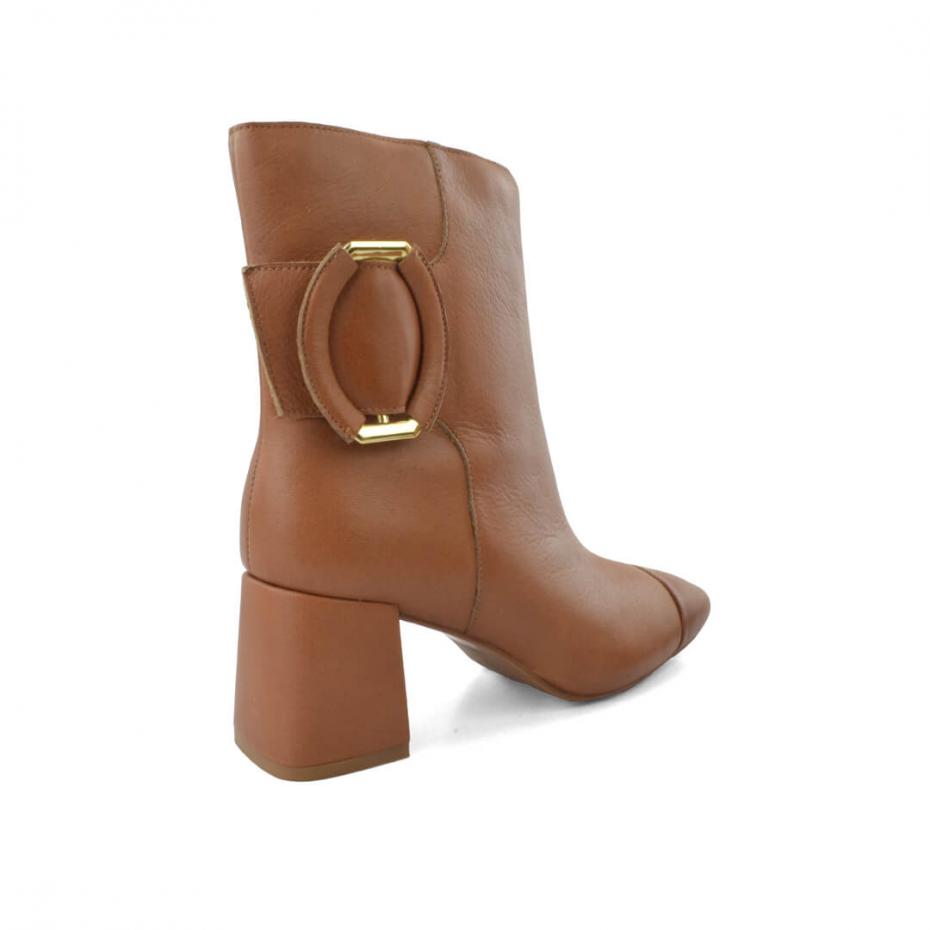 BOTA CANO MÉDIO FIVELA COURO