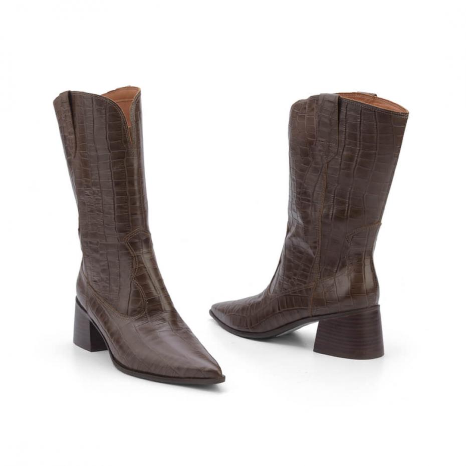 BOTA CANO MÉDIO CROCO
