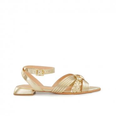 FLAT BICO FOLHA TRANÇADA METAL MARTELADO - Código 1943-2-186