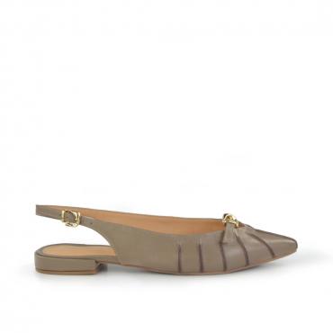 SAPATILHA SLINGBACK BICO FINO RECORTES - Código 2114-2-42