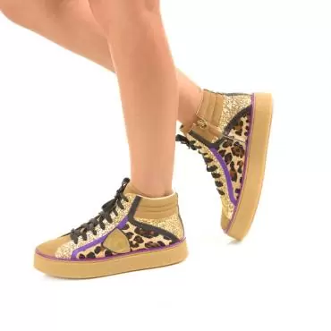 TÊNIS ANIMALIER GLITTER