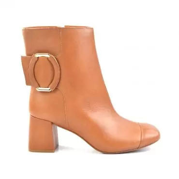 BOTA CANO MÉDIO FIVELA COURO