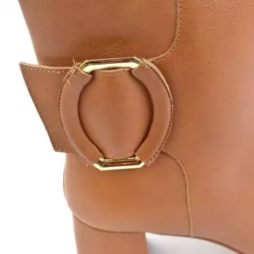 BOTA CANO MÉDIO FIVELA COURO