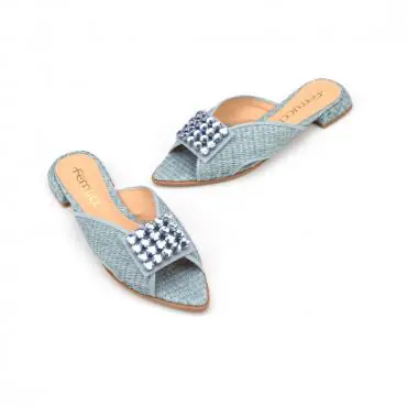 FLAT BICO FOLHA RAFIA