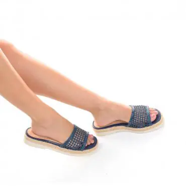 SPADRILLE FLATFORM TELA RAFIA