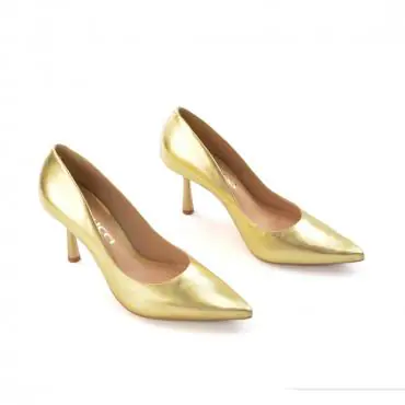 SCARPIN METALIZADO OURO