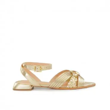 FLAT BICO FOLHA TRANÇADA METAL MARTELADO - Código 1943-6-186