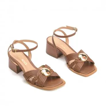 SANDÁLIA TRANÇADA METAL MARTELADO