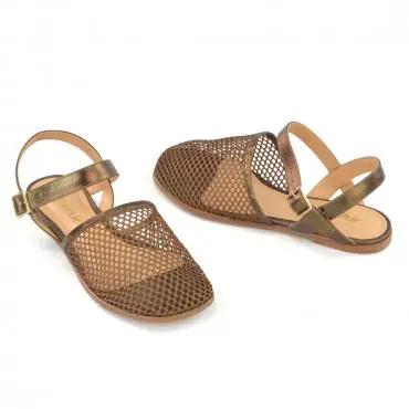 FLAT SLINGBACK  TELA ESPORTIVA METALIZADA