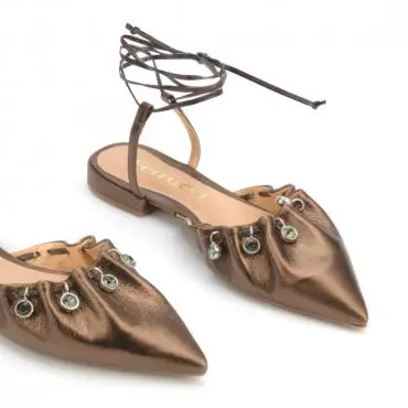 FLAT BICO FINO LACE UP CRISTAIS