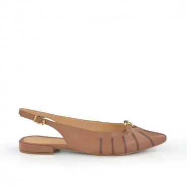 SAPATILHA SLINGBACK BICO FINO RECORTES - Código 2100-3-285
