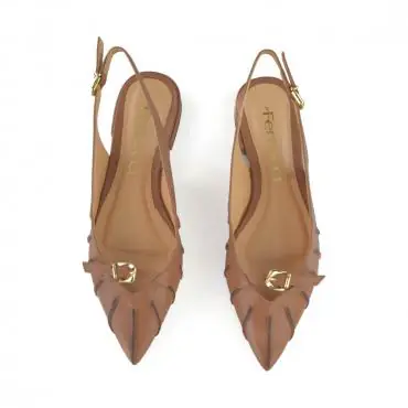 SAPATILHA SLINGBACK BICO FINO RECORTES