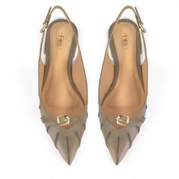 SAPATILHA SLINGBACK BICO FINO RECORTES