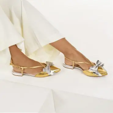 FLAT BICO FINO LAÇO METALIZADA