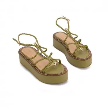 SANDÁLIA FLATFORM TIRAS TRANÇADAS
