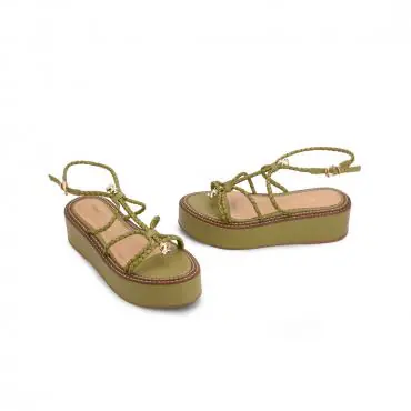 SANDÁLIA FLATFORM TIRAS TRANÇADAS