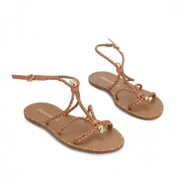 SANDÁLIA RASTEIRA TIRAS TRANÇADAS