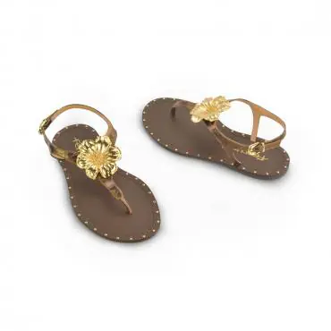 SANDÁLIA RASTEIRA FLOR METAL
