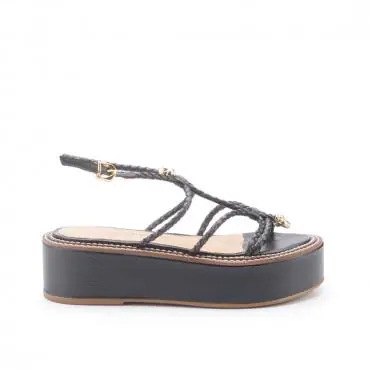 SANDÁLIA FLATFORM TIRAS TRANÇADAS - Código 2571-3-6