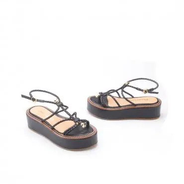 SANDÁLIA FLATFORM TIRAS TRANÇADAS