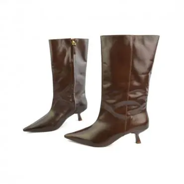 BOTA CANO MÉDIO KITTEN HEEL