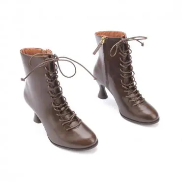 BOTA LACE-UP CANO MÉDIO
