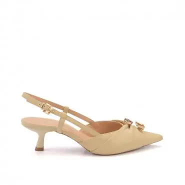 SCARPIN SLINGBACK KITTEN HEEL PEDRAS - Código 2603-9-189
