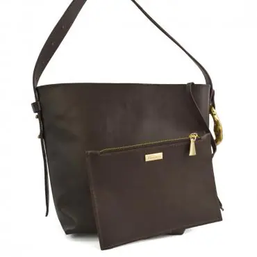 BOLSA FORMA COURO METAL