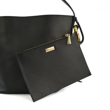 BOLSA FORMA COURO METAL