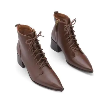 BOTA LACE-UP CANO CURTO