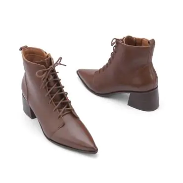 BOTA LACE-UP CANO CURTO