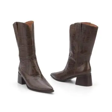 BOTA CANO MÉDIO CROCO
