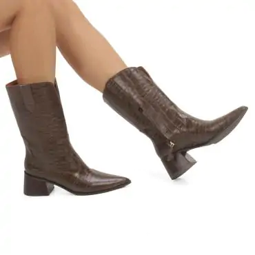 BOTA CANO MÉDIO CROCO